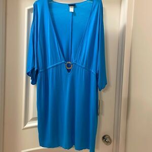 DOTTI WOMAN TURQUOISE BEACH COVER UP.  NEW WITH TAGS